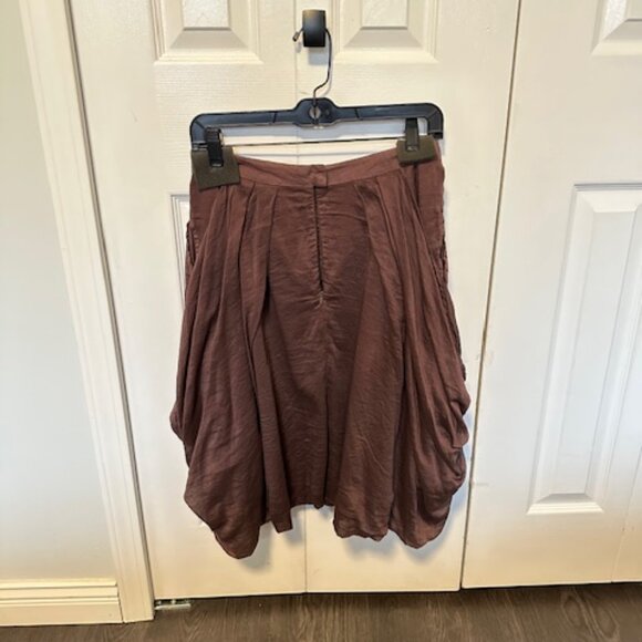 Gary Graham Brown Cotton Skirt, Size 6 - Picture 3 of 6